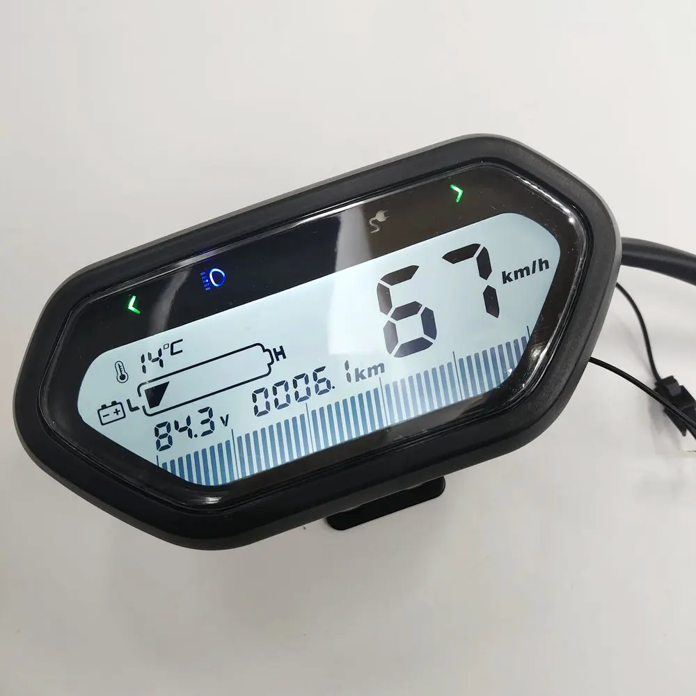 Speed meter LCD DISPLAY 48v60v72v84v96v120v Light/ODO/Battery Level Indicator For Electric Scooter Gauge Bike Tricycle Dashboard
Speed meter LCD DISPLAY 48v60v72v84v96v120v Light/ODO/Battery Level Indicator For Electric Scooter Gauge Bike Tricycle Dashboard