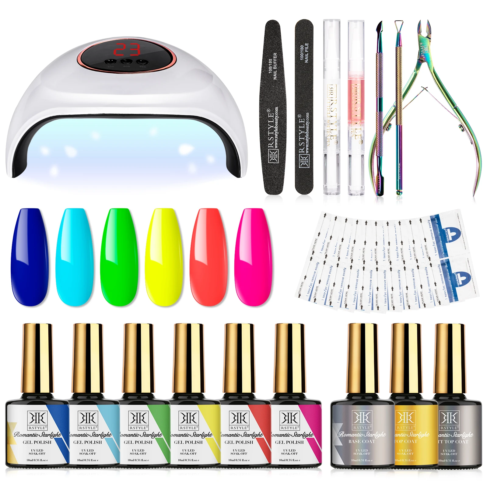 RSTYLE nail supplies wholesale oem nail art manicure nail gel sets soak off uv/led acrylic gel polish starter kits with uv lamp
RSTYLE nail supplies wholesale oem nail art manicure nail gel sets soak off uv/led acrylic gel polish starter kits with uv lamp