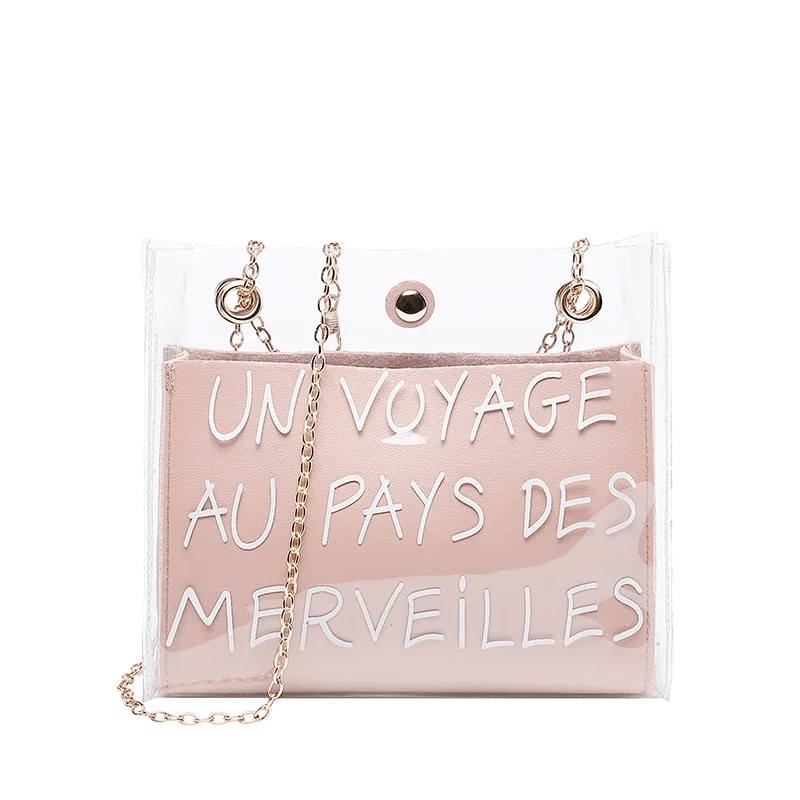 2021 New Design High-Quality Wholesale Custom Printed Waterproof Portable PVC Clear Women Handbag Transparent Tote Bag, 6 colors
2021 New Design High-Quality Wholesale Custom Printed Waterproof Portable PVC Clear Women Handbag Transparent Tote Bag, 6 colors
