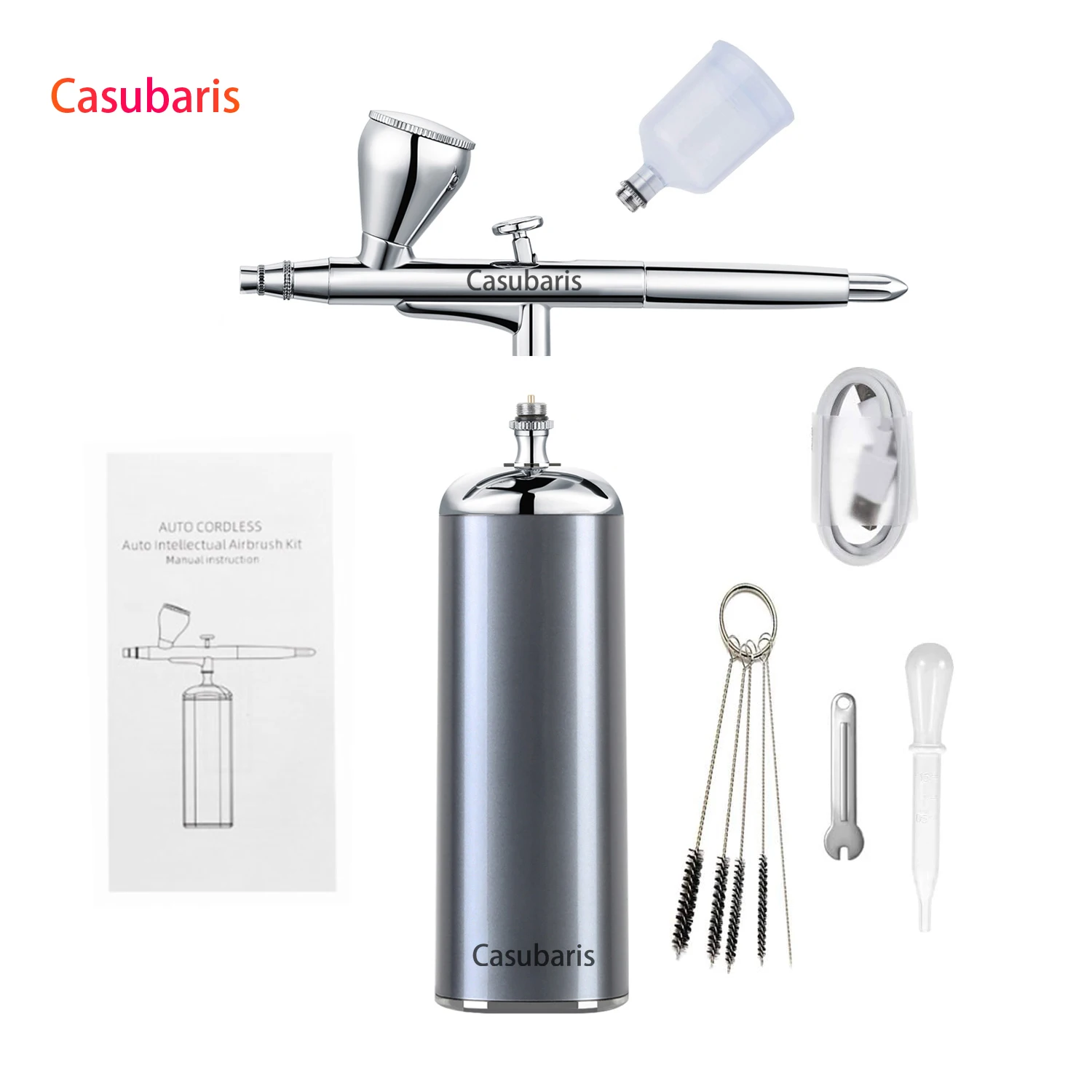 Casubaris Rechargeable Mini Airbrush With Compressor Kit Air Brush Paint Spray Gun For Nail Art Tattoo Craft Cake, White and black or customization
Casubaris Rechargeable Mini Airbrush With Compressor Kit Air Brush Paint Spray Gun For Nail Art Tattoo Craft Cake, White and black or customization