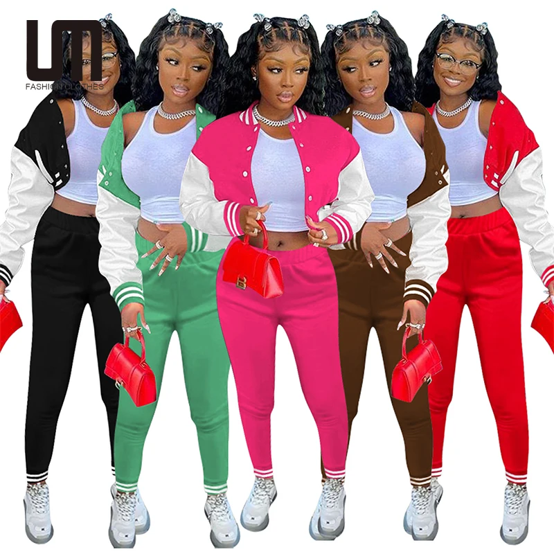 Liu Ming New Wholesale Women Casual Fall Winter Tracksuits Long Sleeve Baseball Jacket And Pencil Pants Sweatsuit 2 Piece Set
Liu Ming New Wholesale Women Casual Fall Winter Tracksuits Long Sleeve Baseball Jacket And Pencil Pants Sweatsuit 2 Piece Set