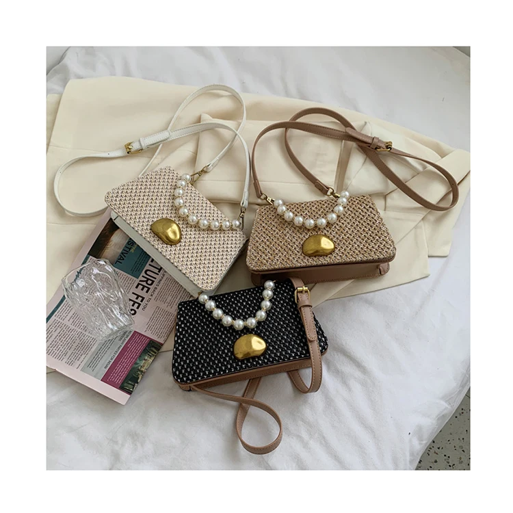 Straw Knitting Bags For Women Summer Beach Handbags and Purses Ins Pearl Handle Woven Tote Bags Luxury Metal Lock Crossbody Bags
Straw Knitting Bags For Women Summer Beach Handbags and Purses Ins Pearl Handle Woven Tote Bags Luxury Metal Lock Crossbody Bags