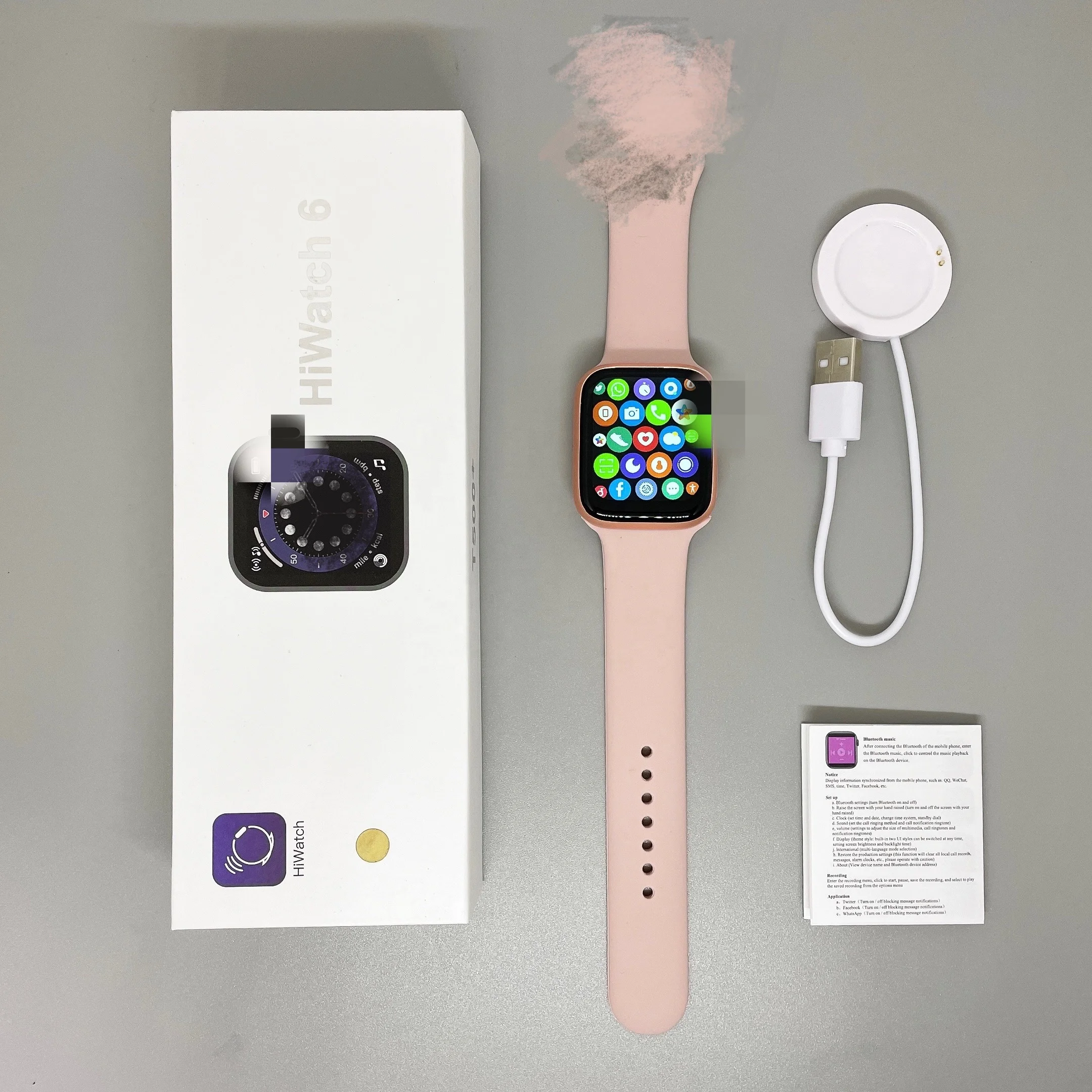 T500+ Newest Original Hand Fence i6 BT Call 4Styles of Menu Changeable Straps Smart watch for Android IOS
T500+ Newest Original Hand Fence i6 BT Call 4Styles of Menu Changeable Straps Smart watch for Android IOS