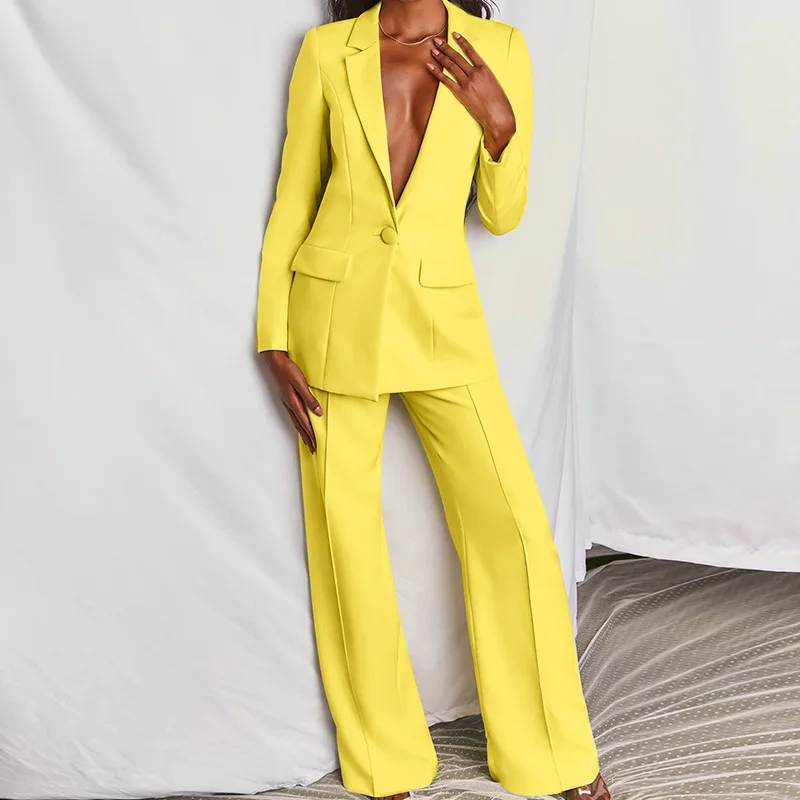 Drop shipping 2021 new arrival Office ladies formal business suit single button professional blazer set, Picture color
Drop shipping 2021 new arrival Office ladies formal business suit single button professional blazer set, Picture color