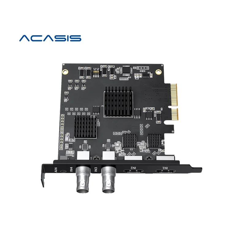 

Acasis Quad-Channel SDI/HD HD PCIE Capture Card Switch Game Live Broadcast PS4/NS Camera SLR 4k Recording Vmix