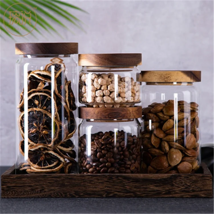 Home Use High Borosilicate Glass Food Storage Jar with Sealed Acacia Wooden Lid Jar, Clear
Home Use High Borosilicate Glass Food Storage Jar with Sealed Acacia Wooden Lid Jar, Clear