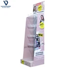 Corrugated Cardboard Paper Cell Phone Case Smart Device Floor Hanging Display Rack Stand with Hooks
