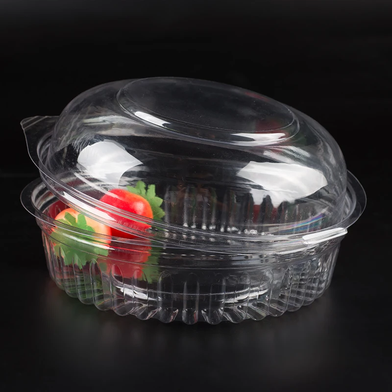 Lowest price wholesale plastic disposable food container with dome lid