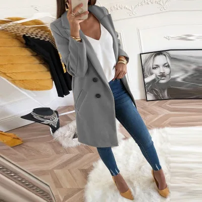 Fashion Jacket New coat mid-length double-breasted woolen Clothes Blazer women coat Jacket Feminine
Fashion Jacket New coat mid-length double-breasted woolen Clothes Blazer women coat Jacket Feminine