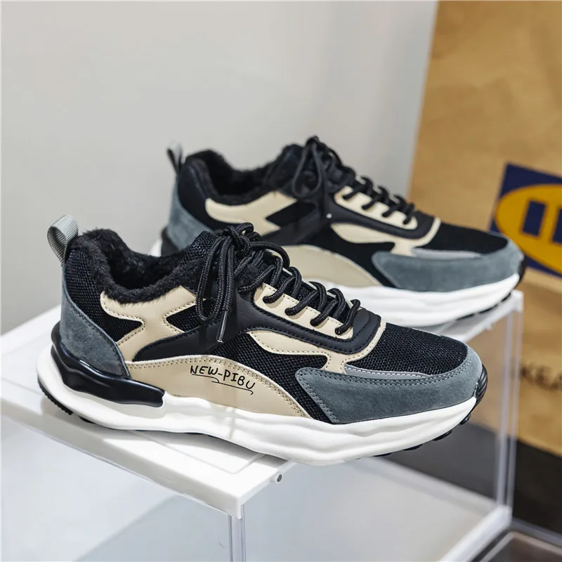 Wholesale factory price good quality men sports sneaker retro beige warm winter plush shoes breathable casual running shoes men 
Wholesale factory price good quality men sports sneaker retro beige warm winter plush shoes breathable casual running shoes men