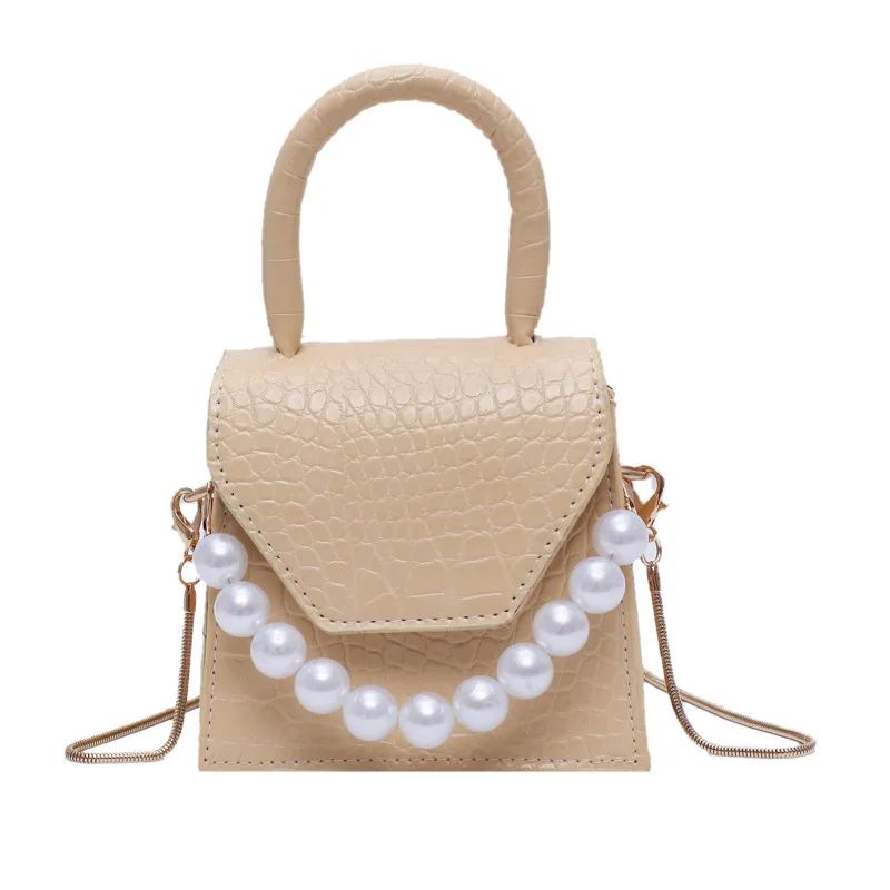 Mini Size Fashion Girl Purses Alligator Pattern Pearl Handle Metal Chain Woman Shoulder Bag Handbag, 5 colors
Mini Size Fashion Girl Purses Alligator Pattern Pearl Handle Metal Chain Woman Shoulder Bag Handbag, 5 colors
