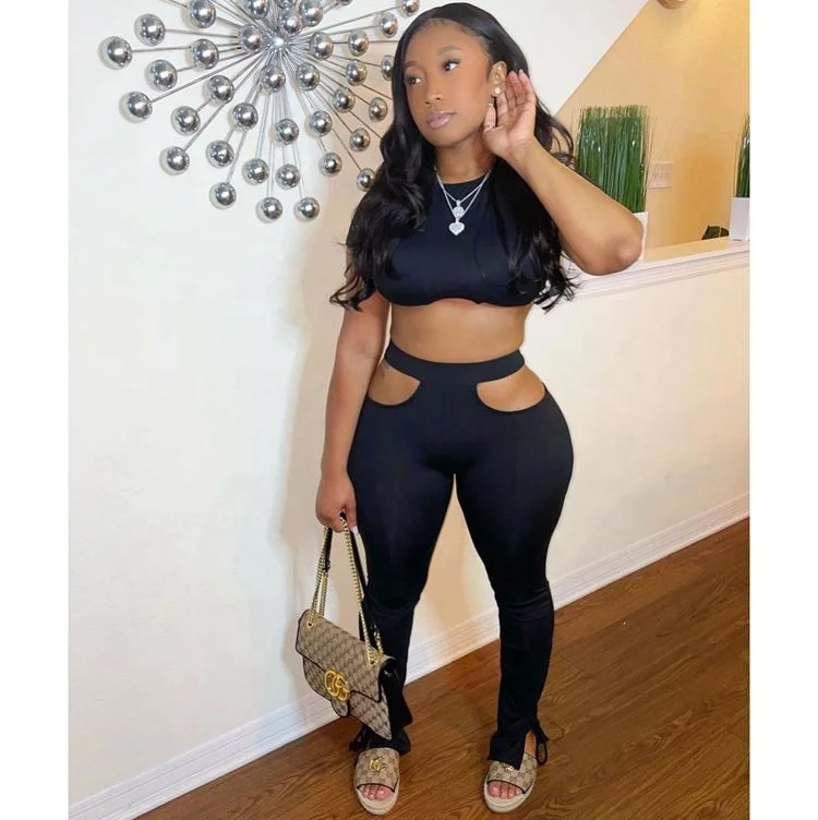 2021 Hot Sale Ladies Outfits Short Sleeve Long Pants Skinny Summer Women 2 Piece Set, Picture shown
2021 Hot Sale Ladies Outfits Short Sleeve Long Pants Skinny Summer Women 2 Piece Set, Picture shown