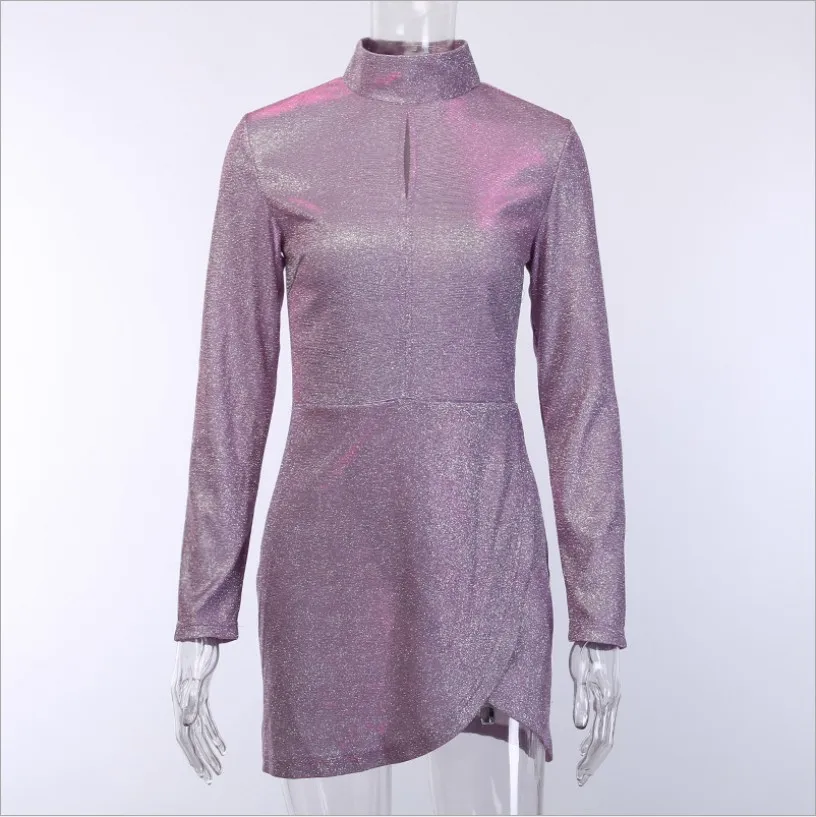 Оптовая Продажа Весна Новый стиль розовый Сияющий Элегантный cheongsam с коротким рукавом мода