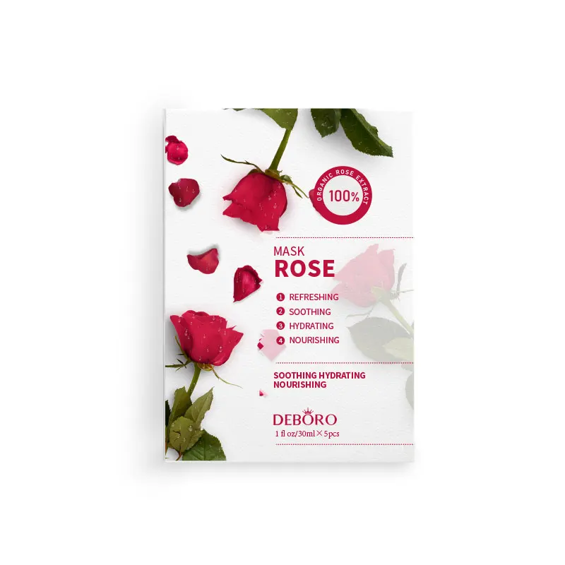 Custom Private Label Rose Whitening Moisturizing Facial Sheet Mask 
Custom Private Label Rose Whitening Moisturizing Facial Sheet Mask