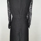 Sleeve Dress Autumn Latest Black Lace Women Long Sleeve Dress