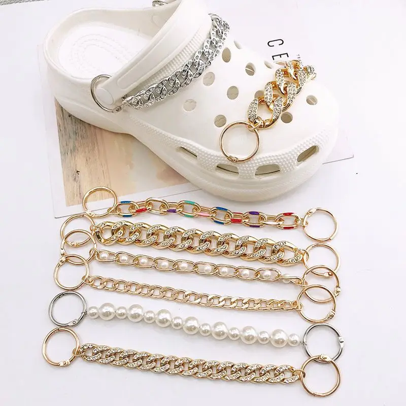 New acrylic diamond-encrusted chain hole shoes accessories acrylic ball bead chain hole shoes decorative shoe buckle, Picture
New acrylic diamond-encrusted chain hole shoes accessories acrylic ball bead chain hole shoes decorative shoe buckle, Picture