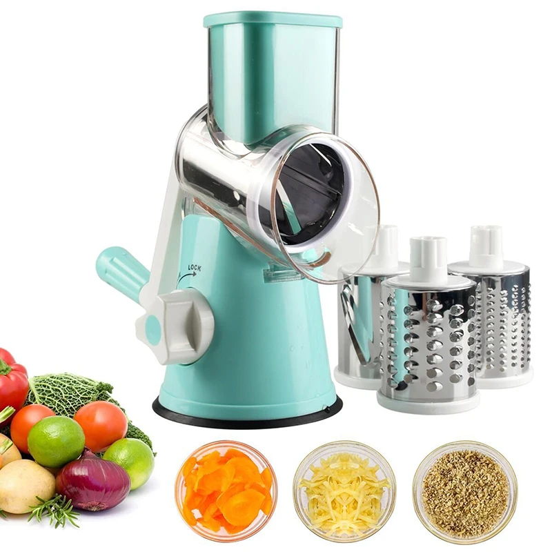 Kitchen Gadgets Vegetable Chopper 3 Round Stainless Steel Blades Manual Vegetable Slicer Chopper, Blue
Kitchen Gadgets Vegetable Chopper 3 Round Stainless Steel Blades Manual Vegetable Slicer Chopper, Blue