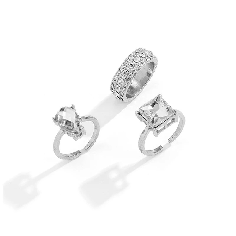 CARTER LISA 3 PCS/SET Luxury Rhinestone Ring Sets for Women Big Crystal Rings Geometrical Party Wedding Jewelry Accessories, Gold, sliver
CARTER LISA 3 PCS/SET Luxury Rhinestone Ring Sets for Women Big Crystal Rings Geometrical Party Wedding Jewelry Accessories, Gold, sliver