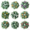 Wholesale 15 Inches Eucalyptus Wreath Ring Decorative With Colorful Fruit Front Door Wreath Wedding Artificial Flower Wreath