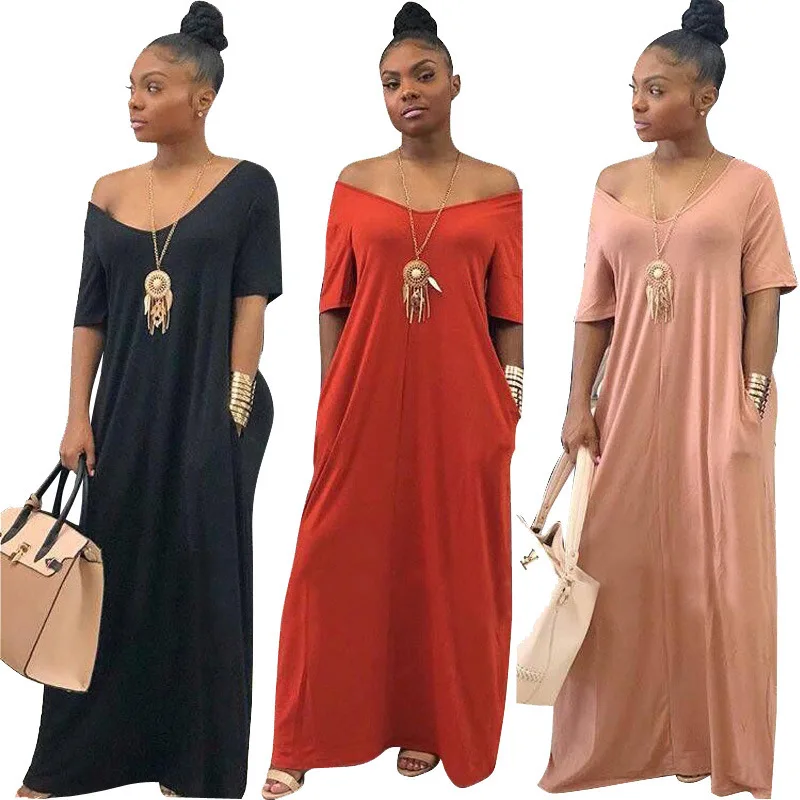 2020 Hot selling women maxi dresses off shoulder deep V-neck dresses women casual dresses summer drop shipping clothing
2020 Hot selling women maxi dresses off shoulder deep V-neck dresses women casual dresses summer drop shipping clothing