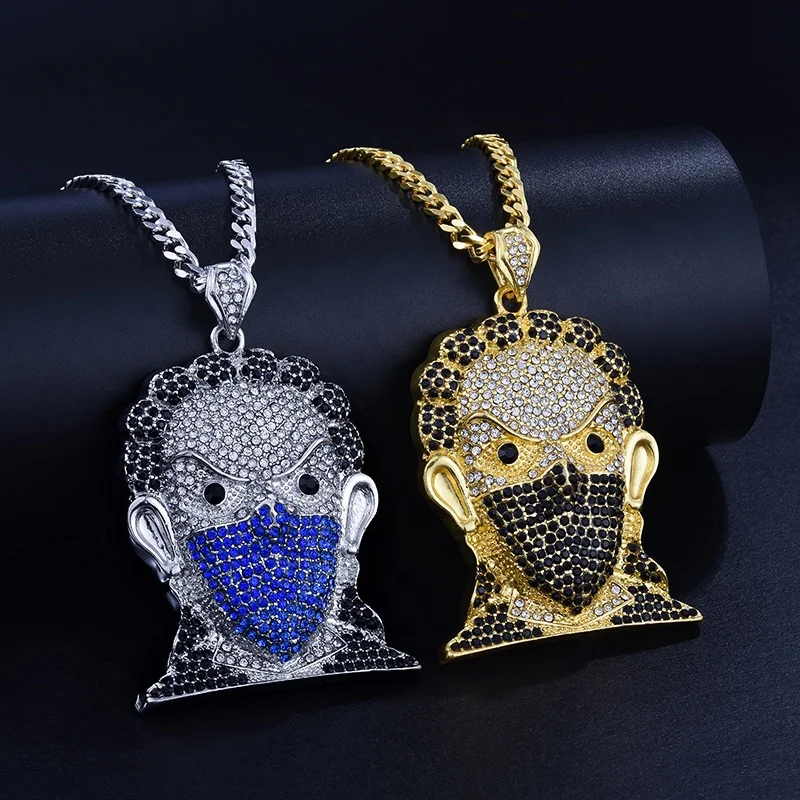 Fashion Human head Large Pendant Hip Hop Necklace Jewelry 30 Inch Stainless Steel Cuban Chain, Gold silver
Fashion Human head Large Pendant Hip Hop Necklace Jewelry 30 Inch Stainless Steel Cuban Chain, Gold silver
