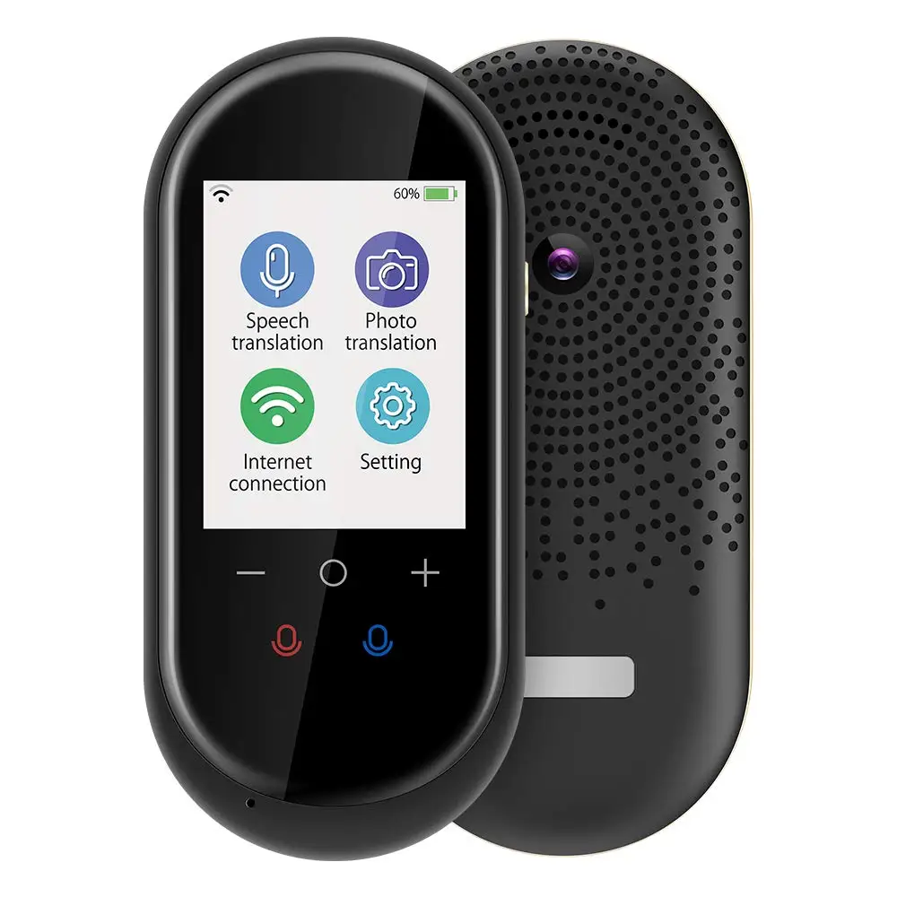 Online voice translator portable Translator device T8 2.4 Inch Smart Translator Support 106 Languages Wifi Or Mobile Hotspot, White/black
Online voice translator portable Translator device T8 2.4 Inch Smart Translator Support 106 Languages Wifi Or Mobile Hotspot, White/black