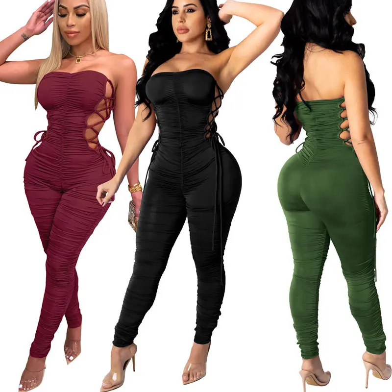 FS3579A Ladies Sexy Off Shoulder Rompers Hollow Out Bandage One Piece Stacked Jumpsuit
FS3579A Ladies Sexy Off Shoulder Rompers Hollow Out Bandage One Piece Stacked Jumpsuit