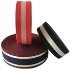 2020 Wholesale Colorized Striped Color Poly Cotton Canvas Webbing for Bag Handles and Shoulder Straps