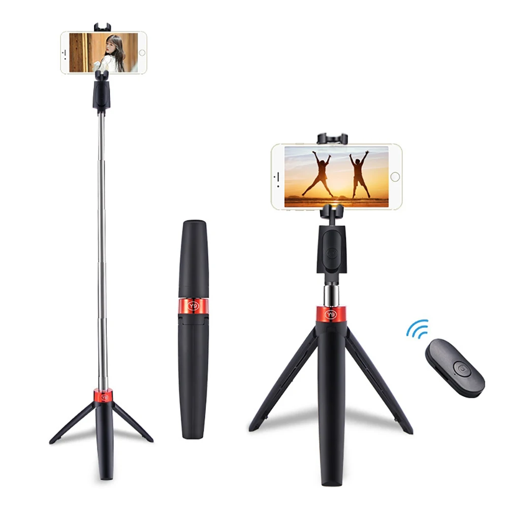 Y9 3 in 1 Wireless Bluetooth Selfie Stick Foldable Mini Tripod Expandable Monopod with Remote Control for Phone Youtobe Tiktok, Black
Y9 3 in 1 Wireless Bluetooth Selfie Stick Foldable Mini Tripod Expandable Monopod with Remote Control for Phone Youtobe Tiktok, Black