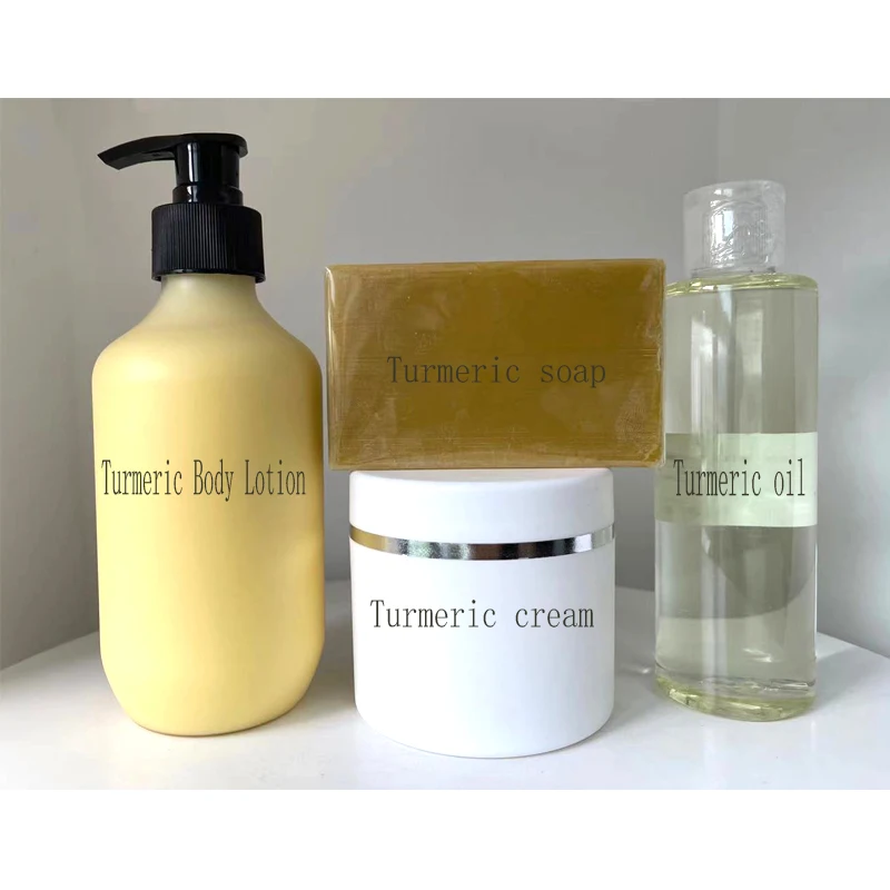 2021 new product explosive turmeric set body lotion + cream + turmeric soap + oil to remove dark spots, Picture
2021 new product explosive turmeric set body lotion + cream + turmeric soap + oil to remove dark spots, Picture