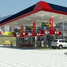 ライト鋼フレーム構造描画ガスガソリンステーション屋根キャノピー金属屋根 autocad 建設
