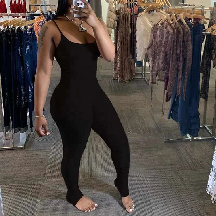 Trendy Drape Design Pure Color Spaghetti Strap Women Skinny Jumpsuit, Black,pink,yellow,gray,orange,rose red,light green,
Trendy Drape Design Pure Color Spaghetti Strap Women Skinny Jumpsuit, Black,pink,yellow,gray,orange,rose red,light green,