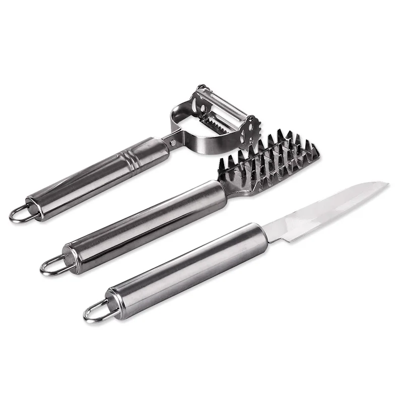 Kitchen stainless steel double-headed peeler apple peeler potato peeler kitchen vegetable fruit knife set, Silver
Kitchen stainless steel double-headed peeler apple peeler potato peeler kitchen vegetable fruit knife set, Silver
