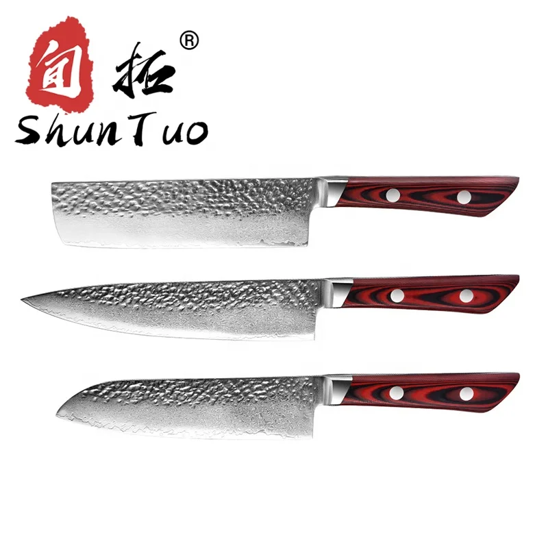 VG10 Kitchen Cutlery cuchillo martillado de caz damast cooking 7 Inch nakiri Knife German Steel, Red
VG10 Kitchen Cutlery cuchillo martillado de caz damast cooking 7 Inch nakiri Knife German Steel, Red
