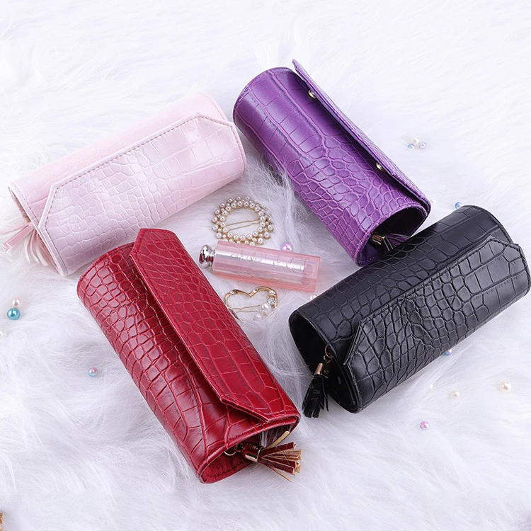 Luxury ecofriendly portable jewelry storage travel roll bag organizer with dust bag, 4 colors
Luxury ecofriendly portable jewelry storage travel roll bag organizer with dust bag, 4 colors