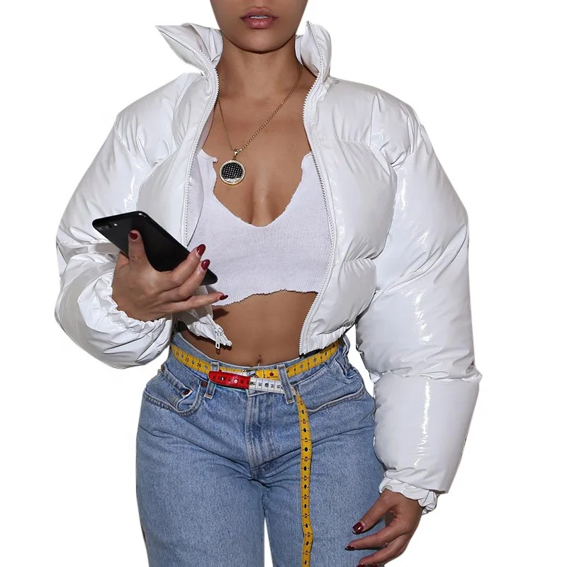 2021 New Arrival Women Winter Clothing PU Leather Bubble Coats Fashion Heat Long Sleeve Puffer Down Jacket with Zip, Black/green/white/purple/orange/yellow
2021 New Arrival Women Winter Clothing PU Leather Bubble Coats Fashion Heat Long Sleeve Puffer Down Jacket with Zip, Black/green/white/purple/orange/yellow