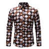 Spring Autumn Fashion Men's Flannel Large Size Argyle Plaid Print Long Sleeve Casual Shirt