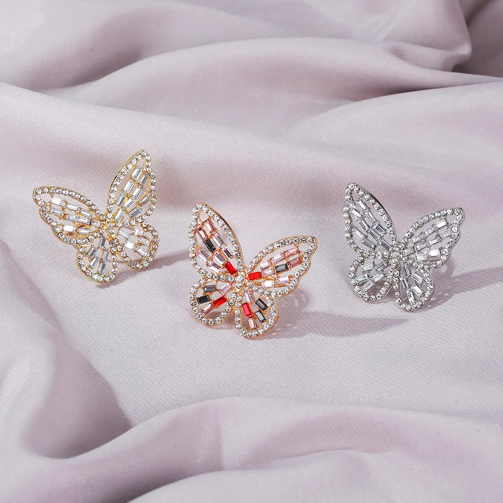 Bohemian Big Shiny Colored Rhinestone Butterfly Open Ring Adjustable Colorful CZ Crystal Butterfly Rings
Bohemian Big Shiny Colored Rhinestone Butterfly Open Ring Adjustable Colorful CZ Crystal Butterfly Rings