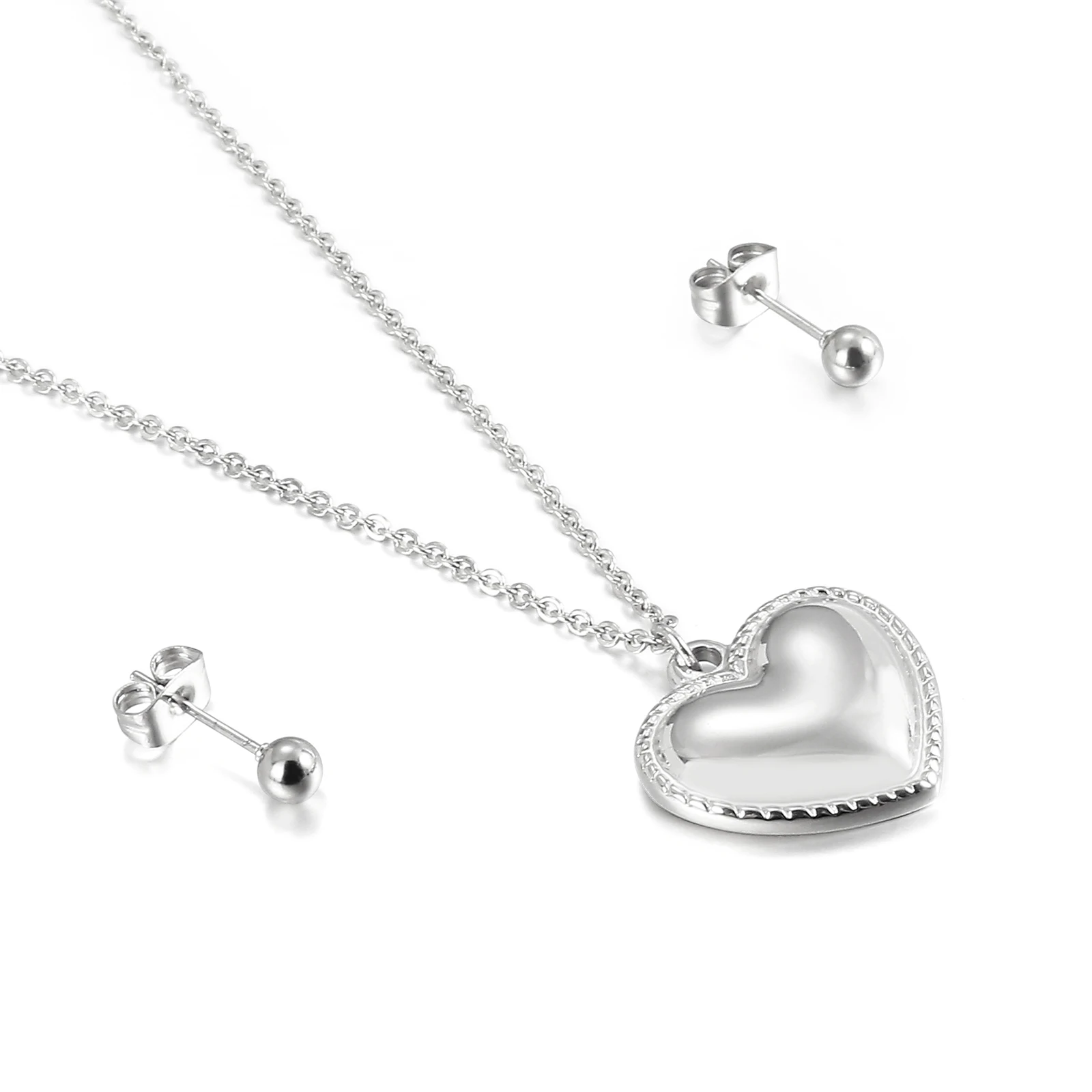 Wholesale Simple Fashion Pendant Necklace Stainless Steel Heart Necklace Earring Women Set, Gold/steel
Wholesale Simple Fashion Pendant Necklace Stainless Steel Heart Necklace Earring Women Set, Gold/steel