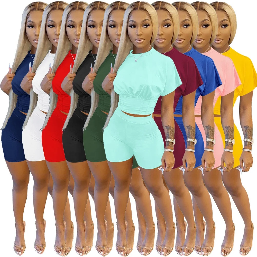 Wholesale Custom Spandex Polyester Sports Waist Tight Skinny Two Piece Sets With Shorts
Wholesale Custom Spandex Polyester Sports Waist Tight Skinny Two Piece Sets With Shorts