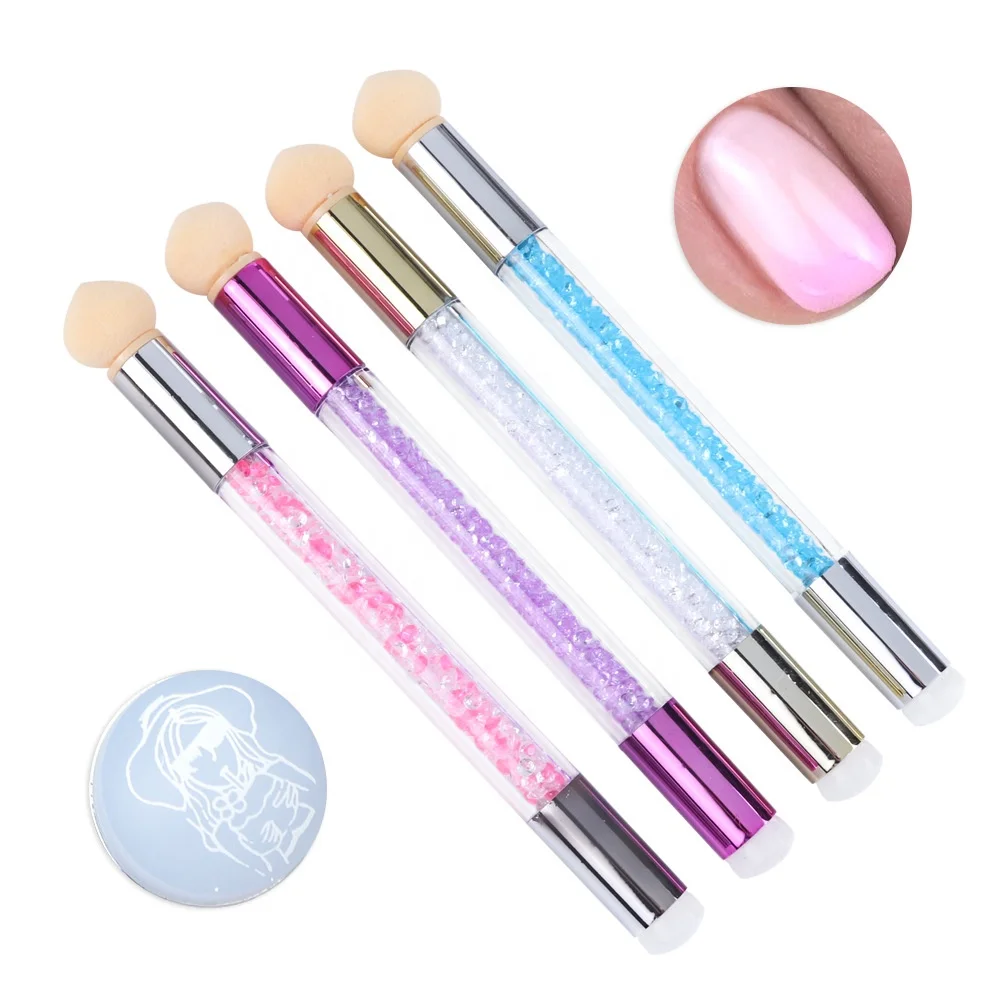 Manicure Nail Design Tool Sponge Brushes Glitter Gel Polish Painting Gradient Rhinestone Pen Scraper Nails Art Nail Brush, Crysyal handle brush
Manicure Nail Design Tool Sponge Brushes Glitter Gel Polish Painting Gradient Rhinestone Pen Scraper Nails Art Nail Brush, Crysyal handle brush