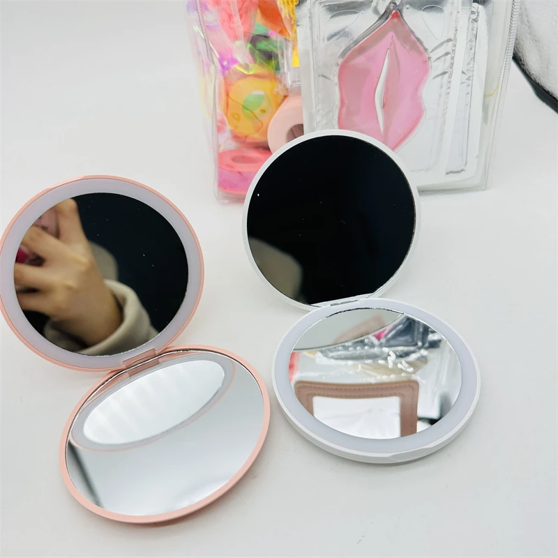 Round travel portable led makeup mirror mirror Eyelash Extension Handheld with Handle Hand lash Mirror
Round travel portable led makeup mirror mirror Eyelash Extension Handheld with Handle Hand lash Mirror