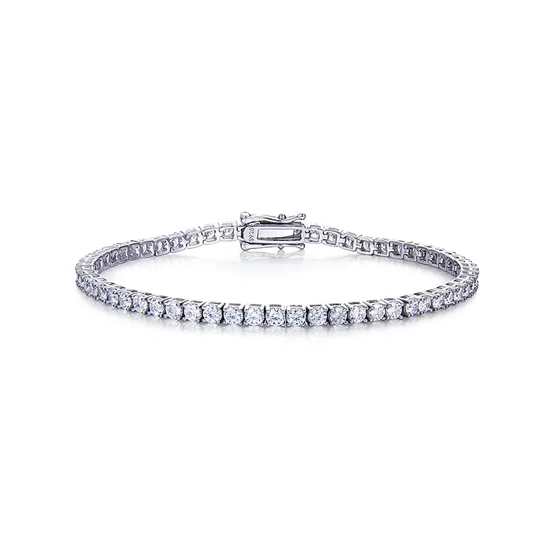 Wholesale Luxury 925 sliver White Gold Plated 3MM moissanite Diamond Charm Tennis Bracelet for Women
Wholesale Luxury 925 sliver White Gold Plated 3MM moissanite Diamond Charm Tennis Bracelet for Women