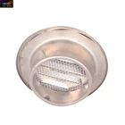 Round Bull Nosed Stainless Steel round air vent with insectscreen