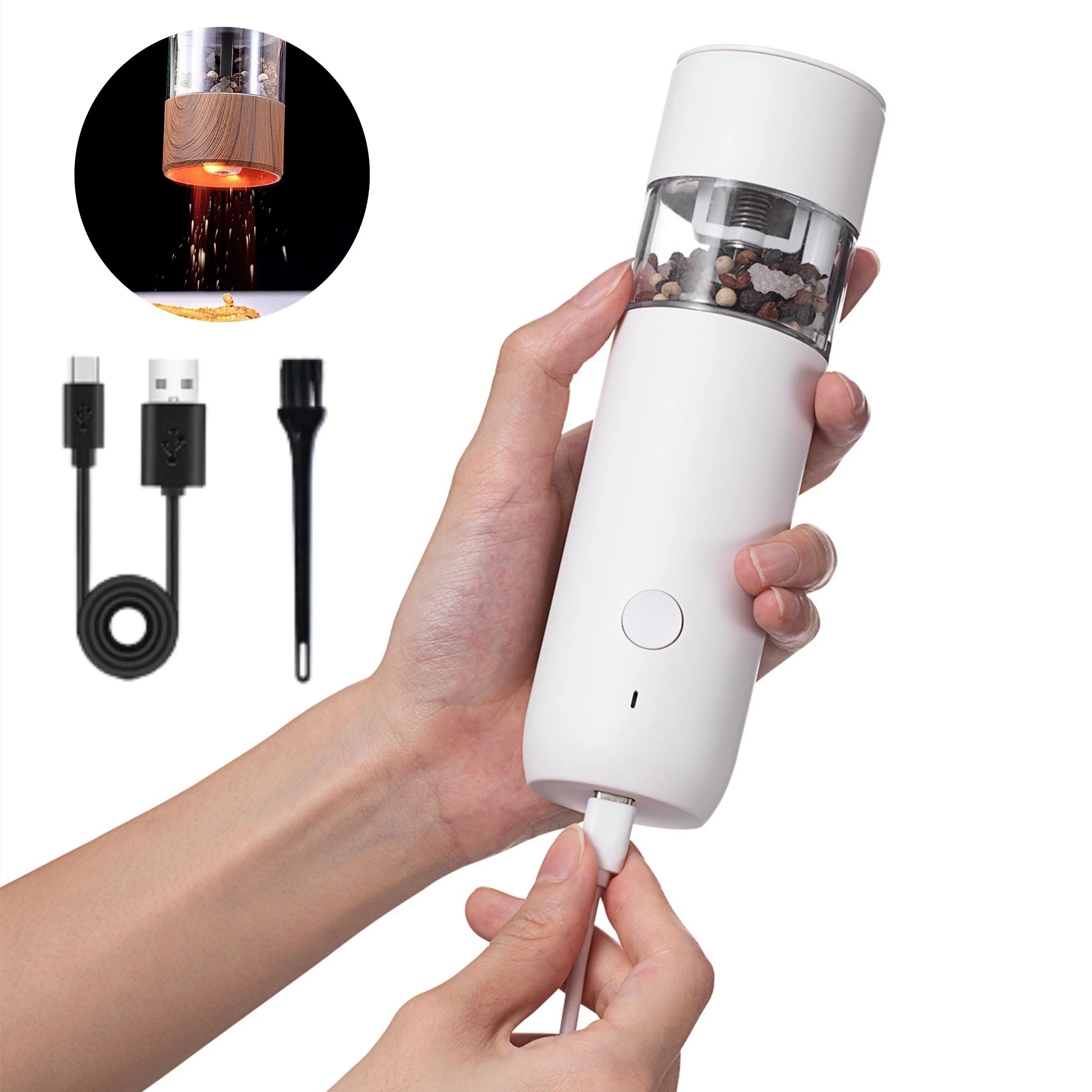 Ins lifestyle Custom logo 2 in 1 Electric Pepper mill Grinder shaker set Rechargeable pepper grinder wholesale, Customized color
Ins lifestyle Custom logo 2 in 1 Electric Pepper mill Grinder shaker set Rechargeable pepper grinder wholesale, Customized color