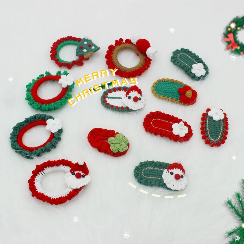 MIO Christmas Element Hair Accessories Knitted Clip Scrunchies Tie Lovely Hairpin Side Clip Hair Band Rope For Festival
MIO Christmas Element Hair Accessories Knitted Clip Scrunchies Tie Lovely Hairpin Side Clip Hair Band Rope For Festival