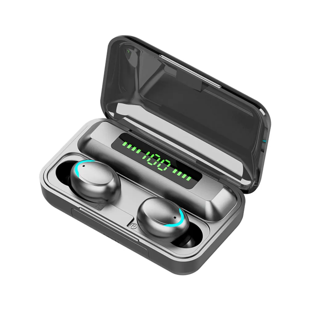 F9-5C TWS Wireless Bluetooth 5.0 Earphone Touch Stereo Sport Headphones Earbuds Gaming Headset With 2200mAh Power Bank, Black/white
F9-5C TWS Wireless Bluetooth 5.0 Earphone Touch Stereo Sport Headphones Earbuds Gaming Headset With 2200mAh Power Bank, Black/white