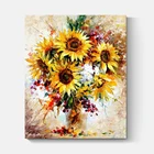 Custom size design wall art print yellow flower oil painting on canvas