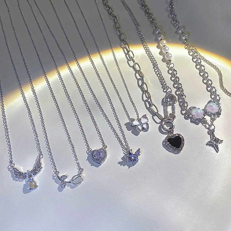 Wholesale Heart Titanium Steel Jewelry Necklace For Girls Stainless Steel Pearl Butterfly Pendant Collar Chain Women Jewelry
Wholesale Heart Titanium Steel Jewelry Necklace For Girls Stainless Steel Pearl Butterfly Pendant Collar Chain Women Jewelry
