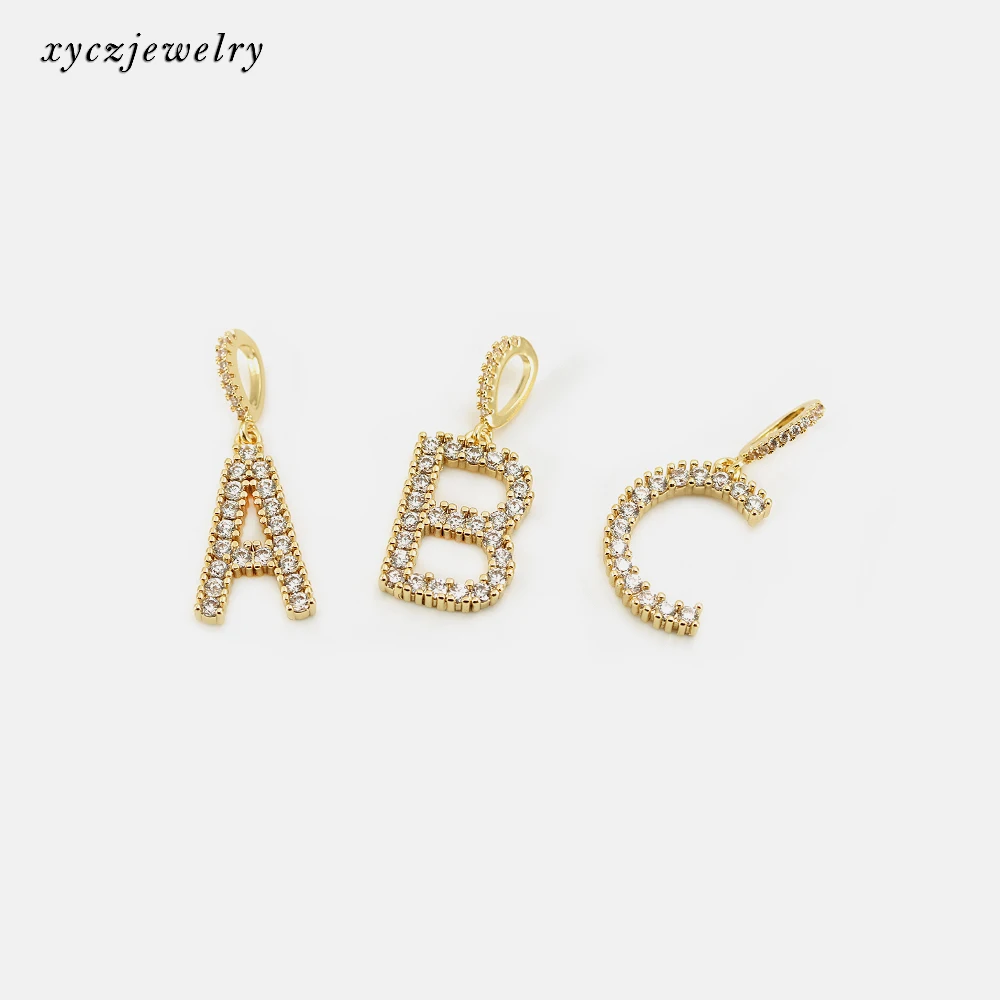 Hot Sale 26 Letters Pendants 18k Gold Plated CZ Initial Letter Jewelry Pendants, White
Hot Sale 26 Letters Pendants 18k Gold Plated CZ Initial Letter Jewelry Pendants, White